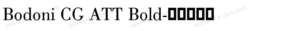 Bodoni CG ATT Bold字体转换